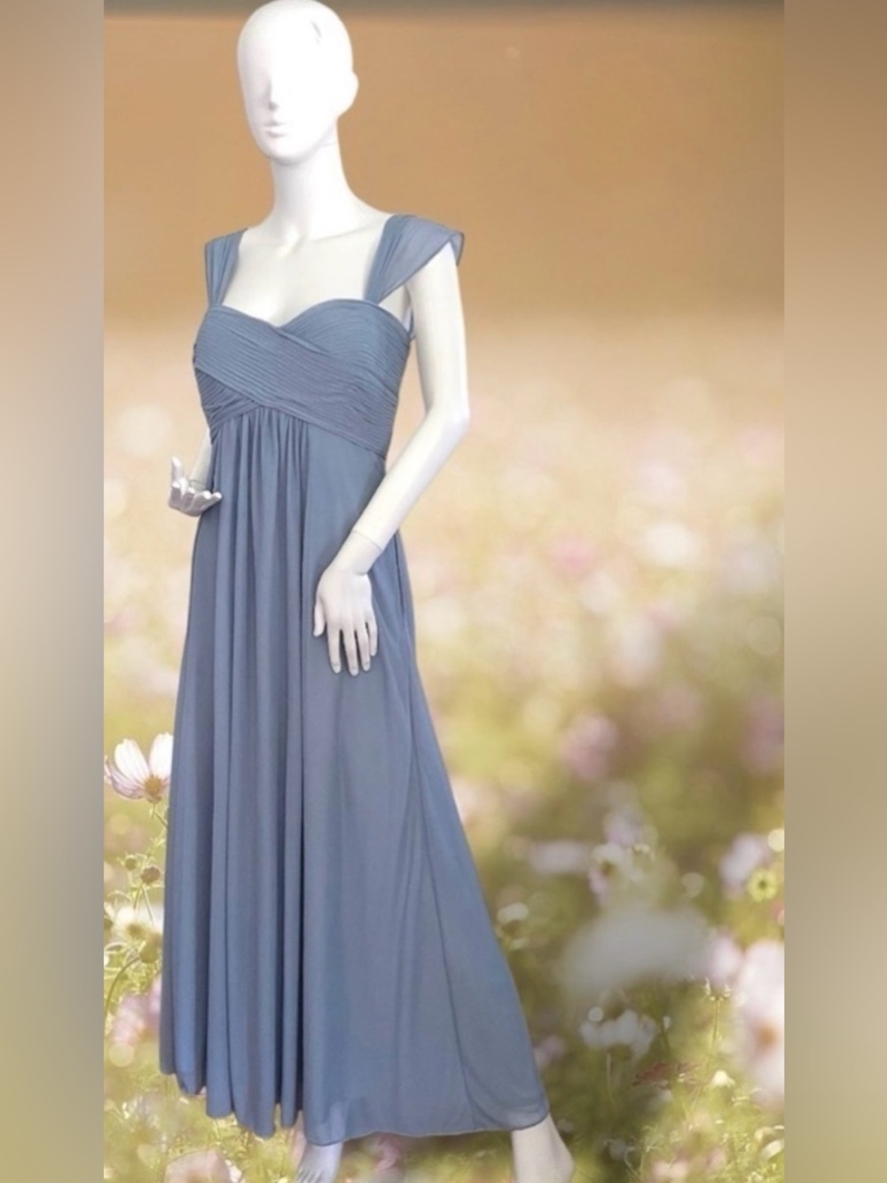 Birdy Grey women’s Chiffon Maxi MARIA CONVERTIBLE Bridesmaid Dress Medium